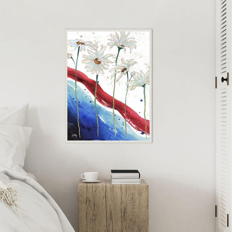 Amanti Art Patriotic Floral III by Elizabeth Medley Canvas Wall Art Print Framed 23 x 30-in.