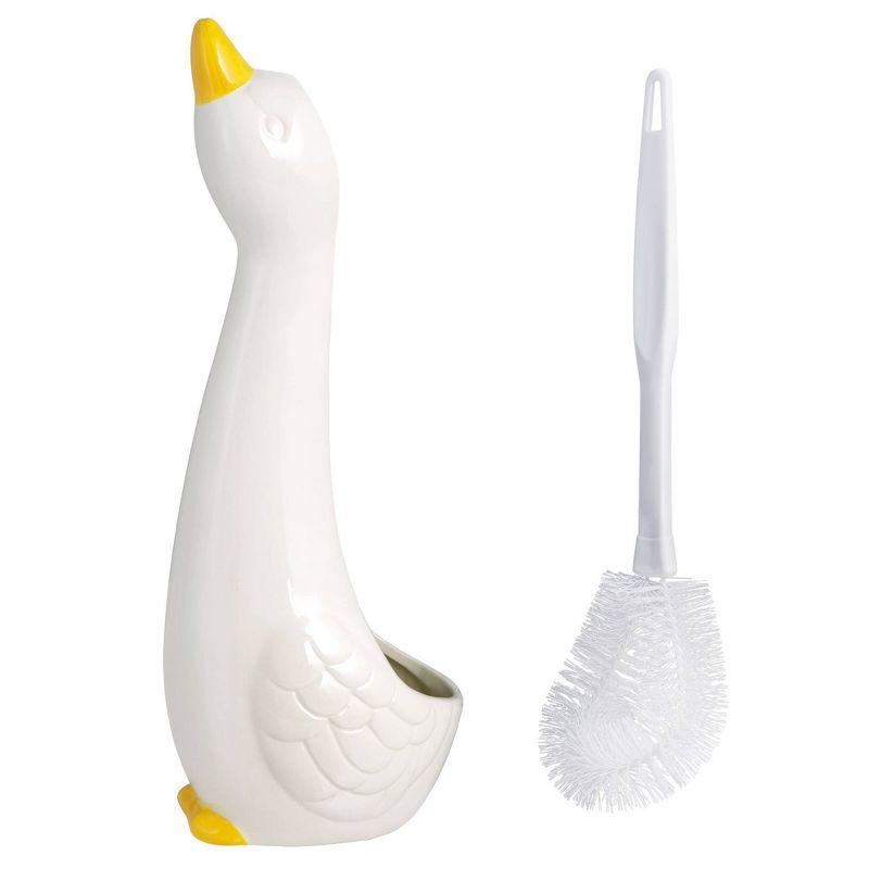 Allure Home Creations Duck Ceramic Toilet Brush And Holder by Allure Home Creation