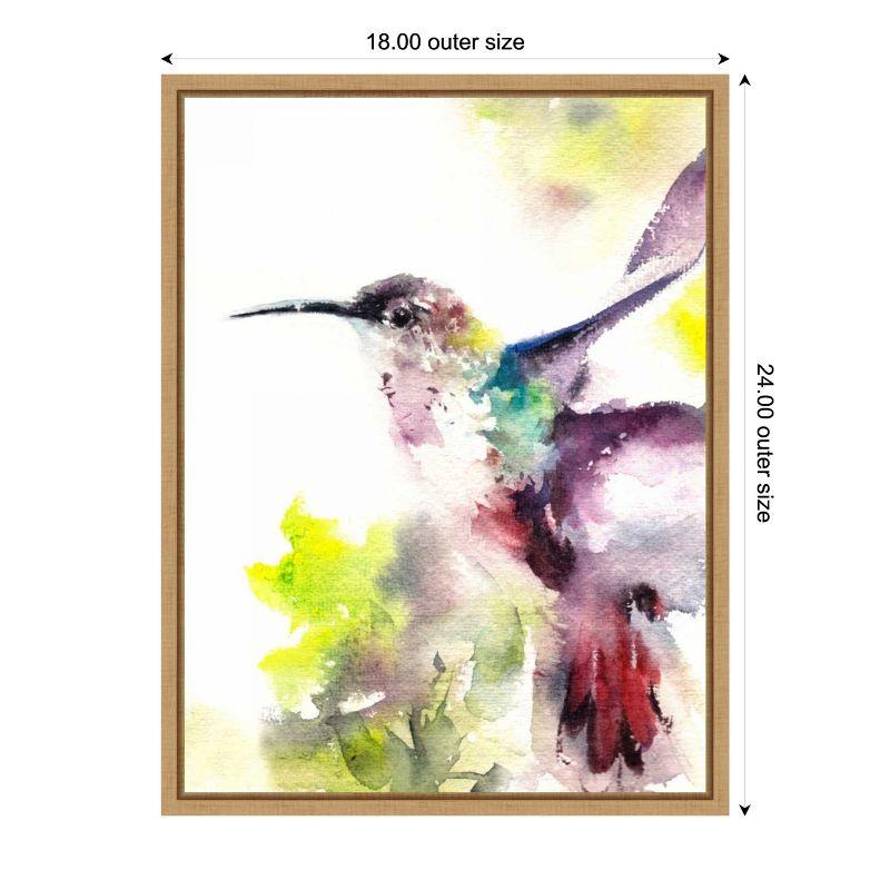 Amanti Art Hummingbird by Canotstop Canvas Wall Art Print Framed 18 x 24-in.