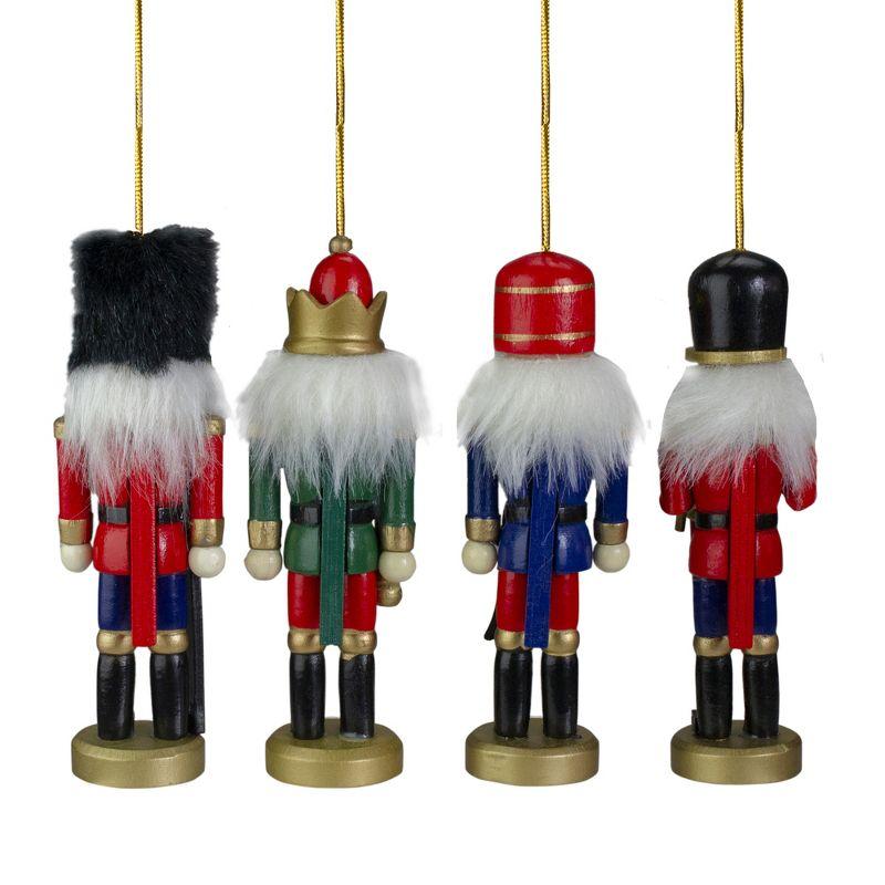 Northlight Set of 4 Assorted Classic Nutcracker Ornaments 5"