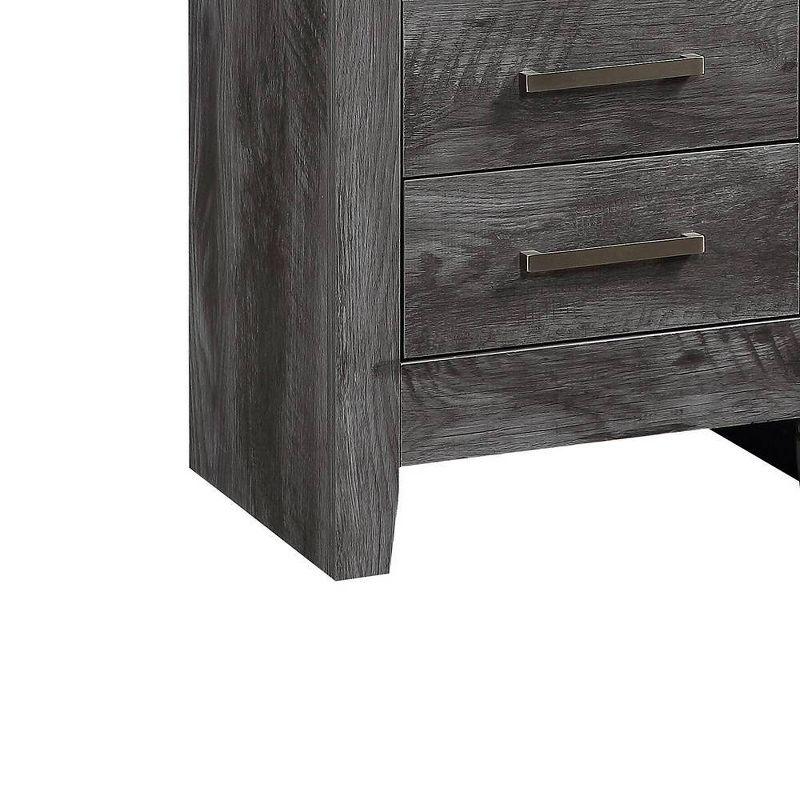 Vidalia Rustic Gray Oak 2-Drawer Nightstand