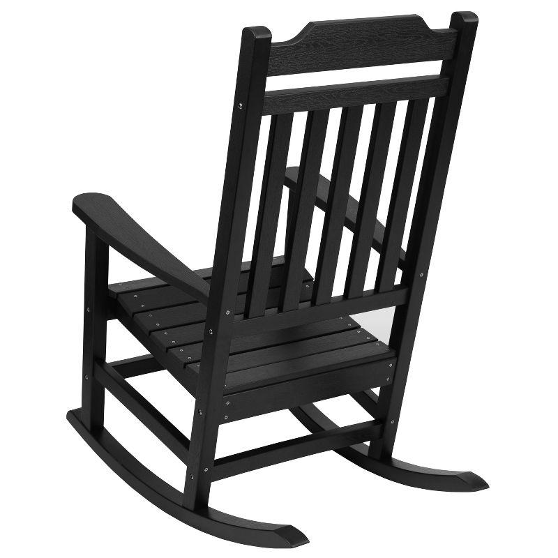 Flash Furniture Winston All-Weather Poly Resin Wood Rocking Chair