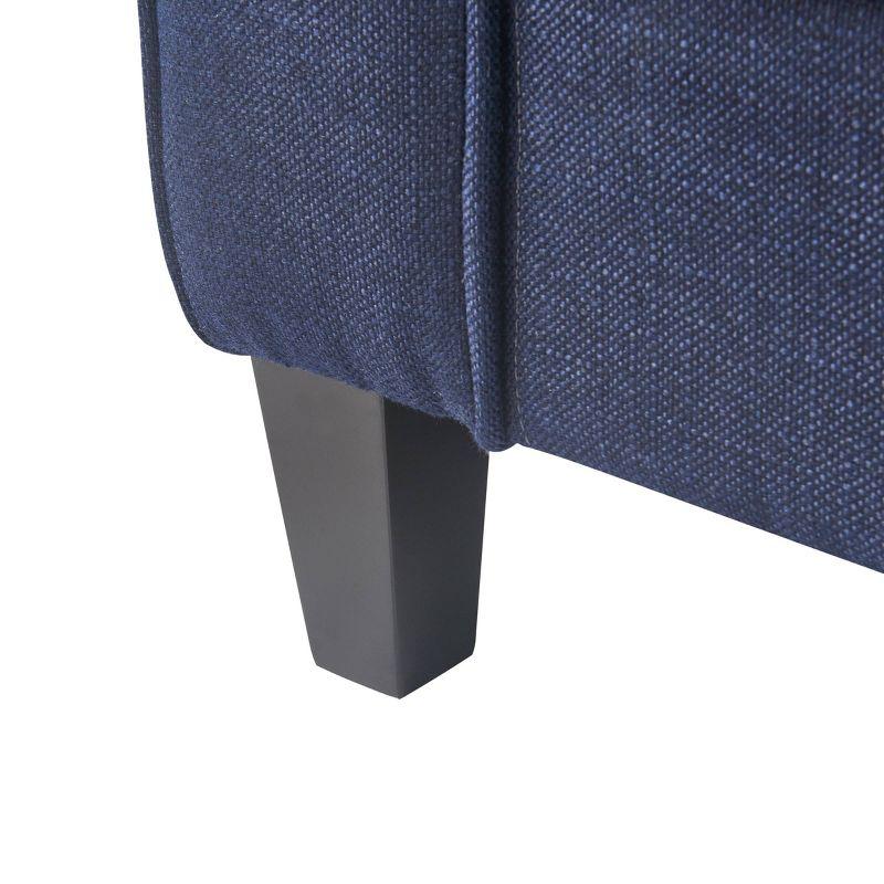 Serta 78" Copenhagen Sofa Navy Blue: Upholstered Polyester, Wood Frame, Removable Cushions, Seats 2