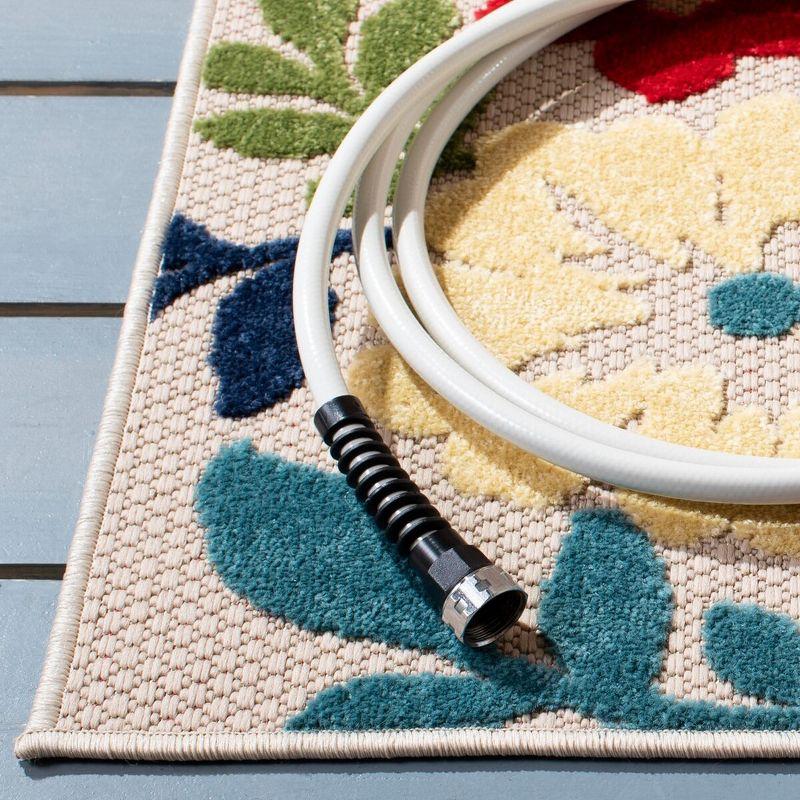 Cabana CBN308 Loomed Indoor Area Rug - Ivory/Orange - 4'5"x6'5" - Safavieh