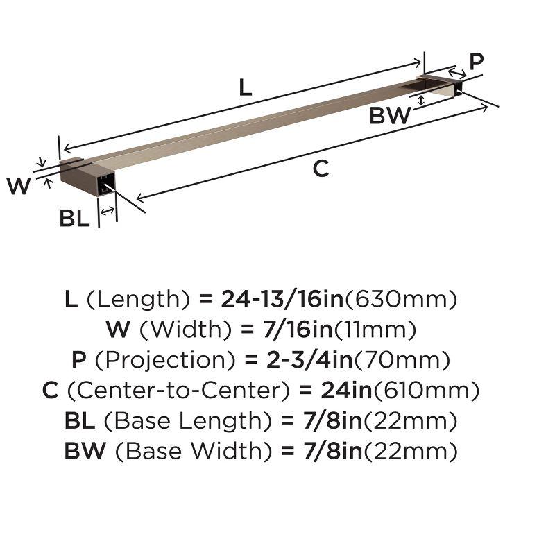 Brushed Nickel 24-Inch Wall Mounted Towel Bar