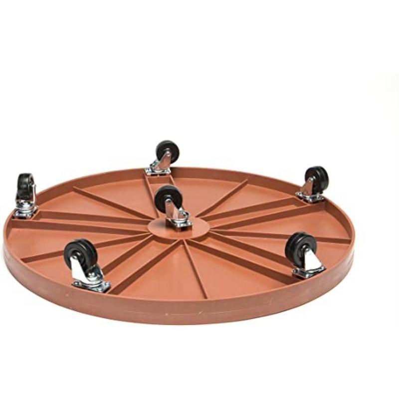 DeVault Heavy Duty Plastic Plant Dolly, Terracotta, 24in