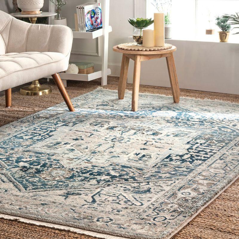 Nuloom Harriet Vintage Medallion Fringe Indoor Area Rug