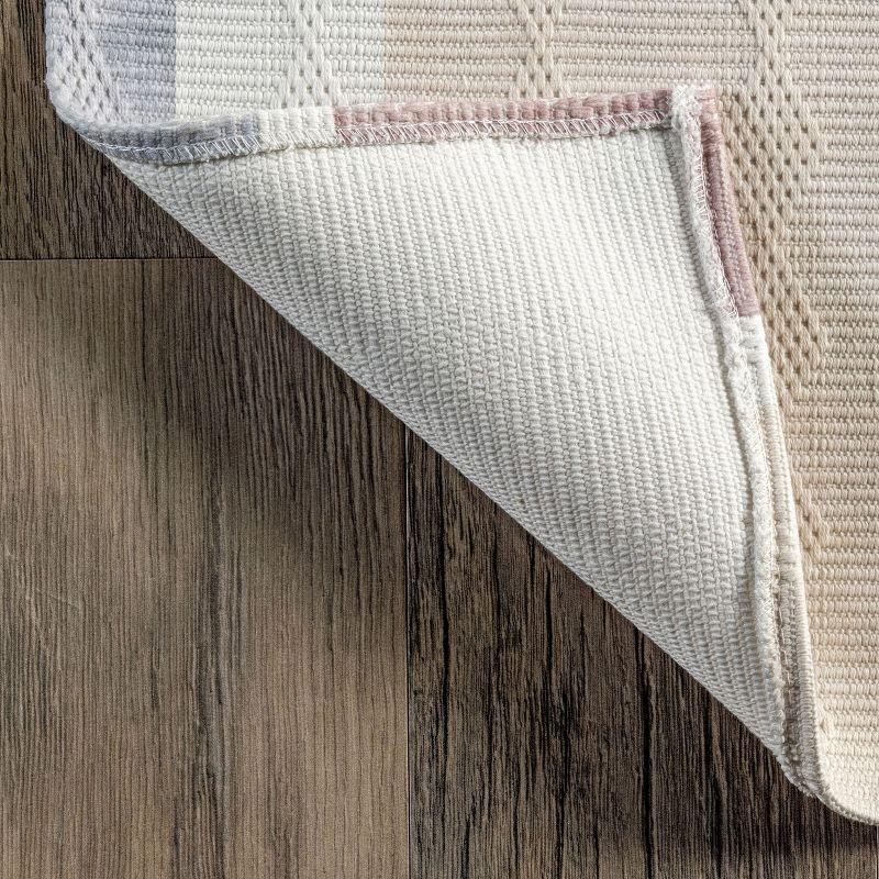 Nuloom Dannie Modern Geometric Pet Friendly Machine Washable Area Rug, 8' x 10', Light Beige