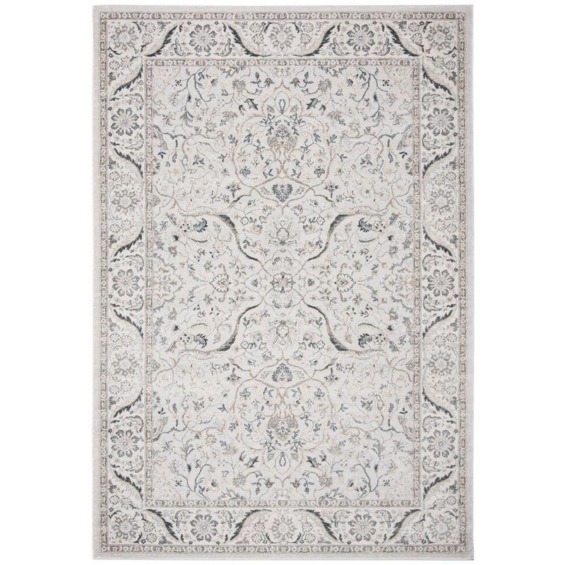 Isabella ISA912 Power Loomed Accent Rug - Light Grey/Cream - 2'2"x5' - Safavieh.