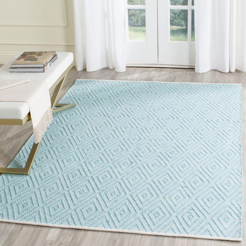 Montauk MTK811 Hand Woven Indoor Area Rug - Turquoise/Ivory - 4'x6' - Safavieh.