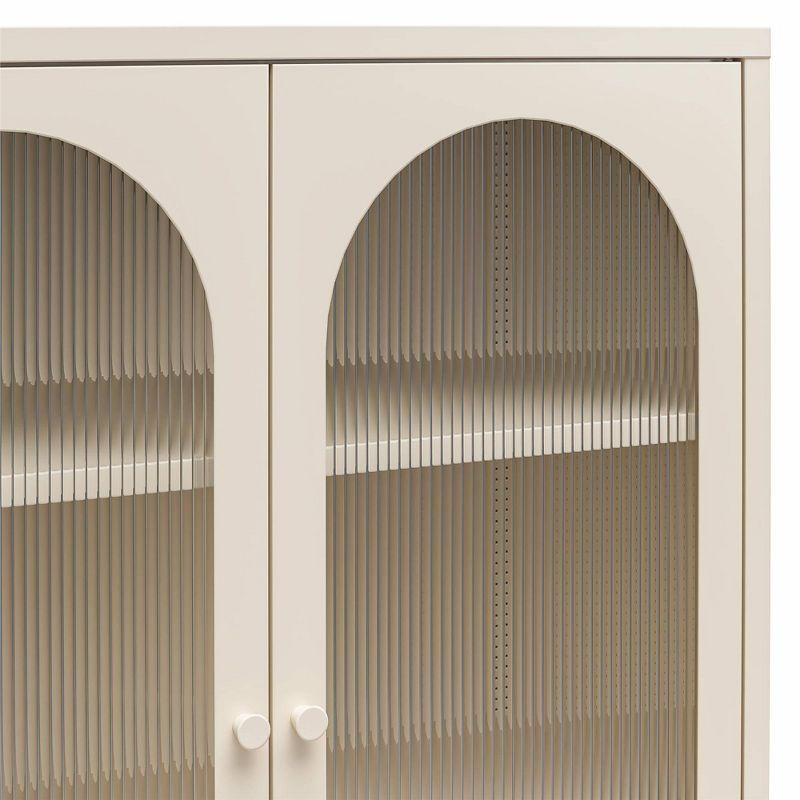 Luna 39.96'' Tall Accent Cabinet with Fluted Glass