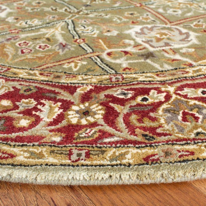Persian Legend PL819 Hand Tufted Round Traditional Area Rug - Light Green/Rust - 6' Round Safavieh.