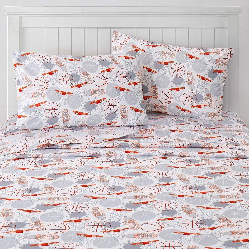 Sweet Home Collection Basketball Bed Sheet Set