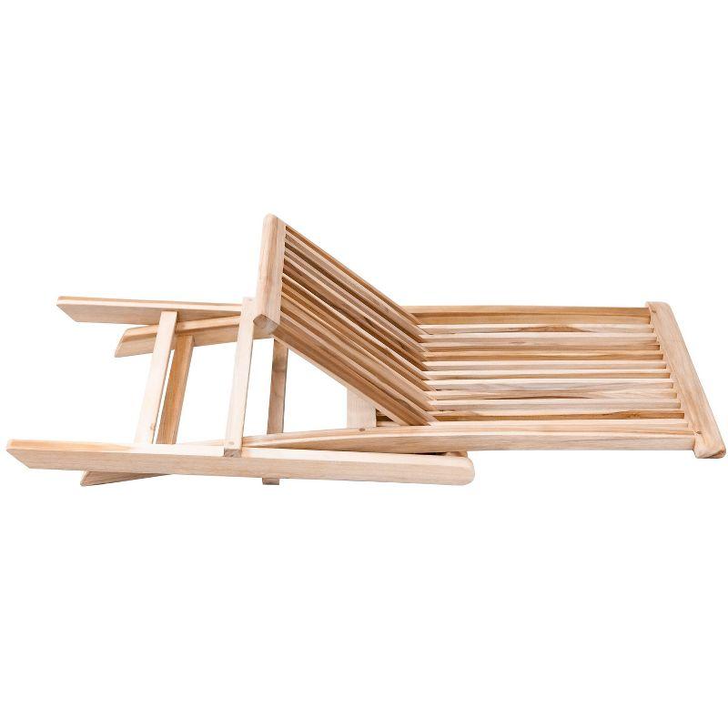 Nordic Teak Natural Outdoor Patio Folding Chair