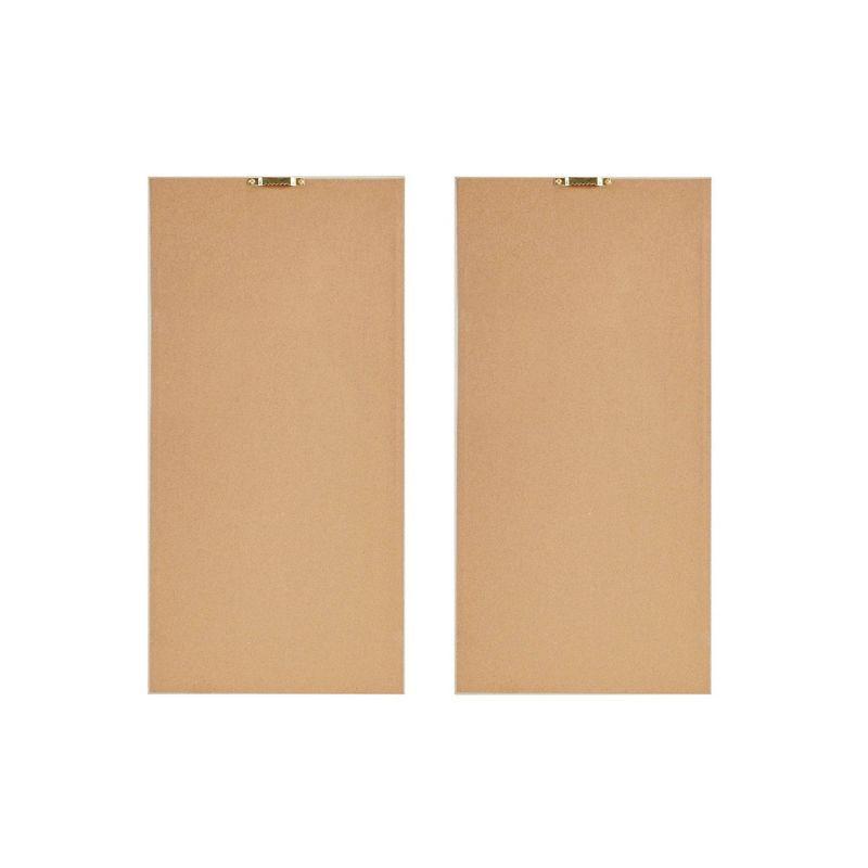 2pc Avant Garden Floral Shadowbox Set Natural - Madison Park: Dried Flower Wall Decor, MDF Frame, Sawtooth Mount