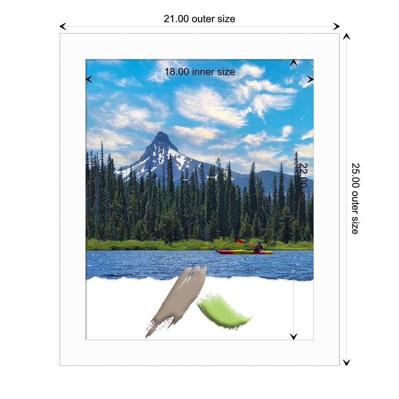 Classic White Matte Narrow Wood Picture Frame