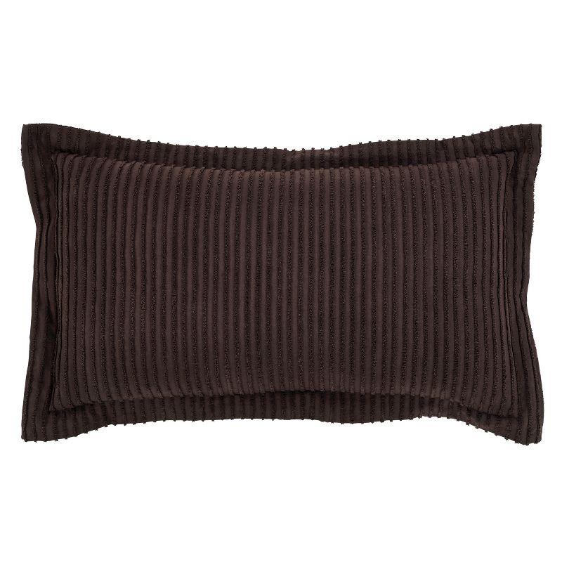 Better Trends Jullian 100% Cotton Tufted Pillow Sham with Stripe Pattern Machine Washable Pillow Cover