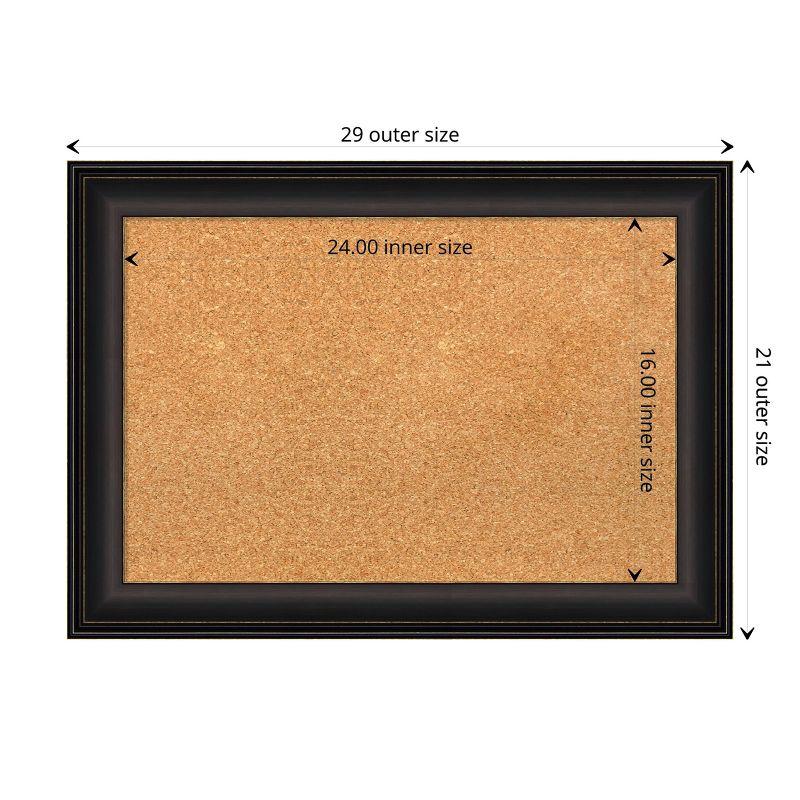 Amanti Art Trio Rubbed Oil Framed Corkboard, Natural Cork