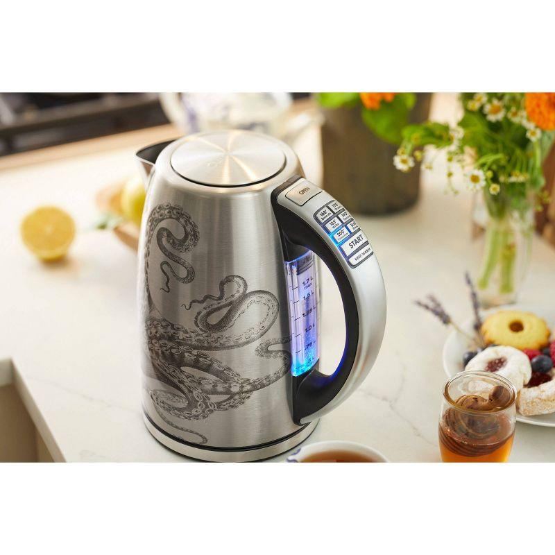 Cuisinart 1.7L Caskata PerfecTemp Cordless Programmable Stainless Steel Electric Kettle Silver CPK-17P1CK