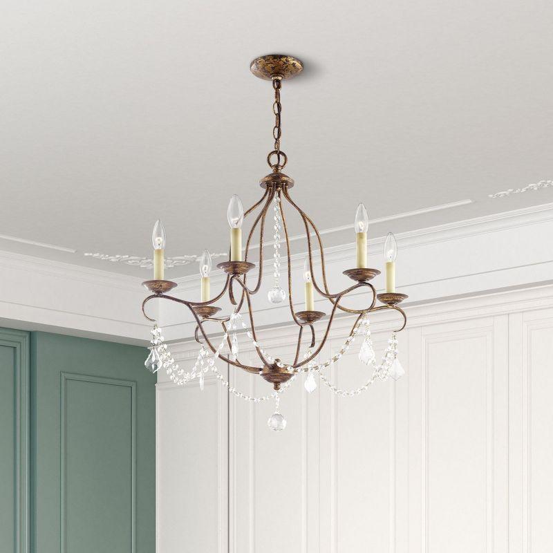Livex Lighting Chesterfield 6 - Light Chandelier in  Hand Applied Venetian Golden Bronze