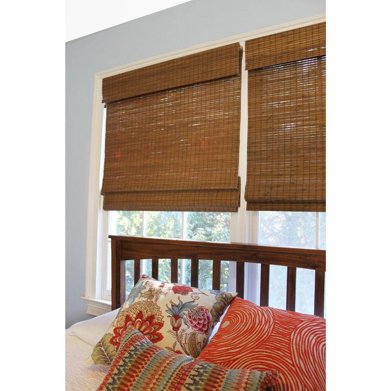 Cordless Maple Bamboo Blackout Roman Shade