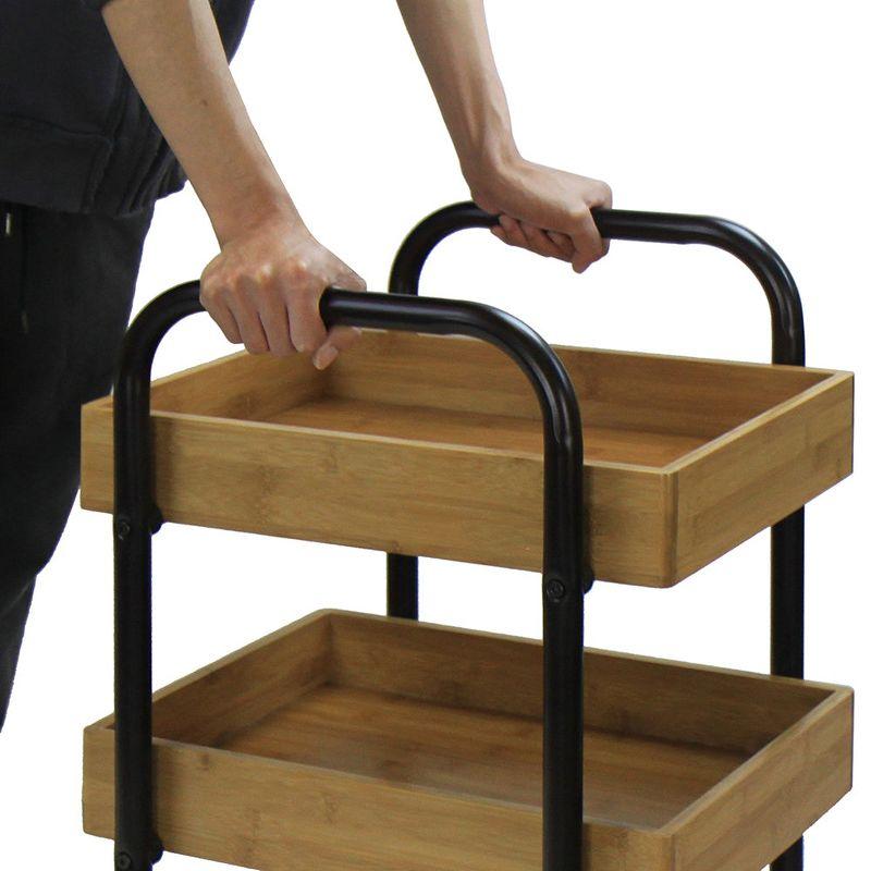 Oceanstar Portable Storage Cart with 3 Easy Removable  Trays