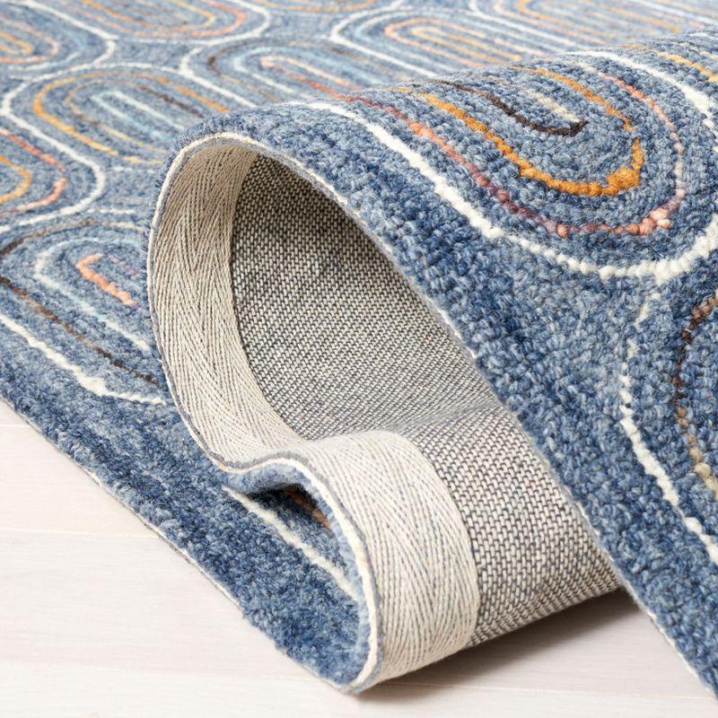 Metro MET124 Hand Tufted Indoor Area Rug - Blue/Yellow - 5'x8' - Safavieh