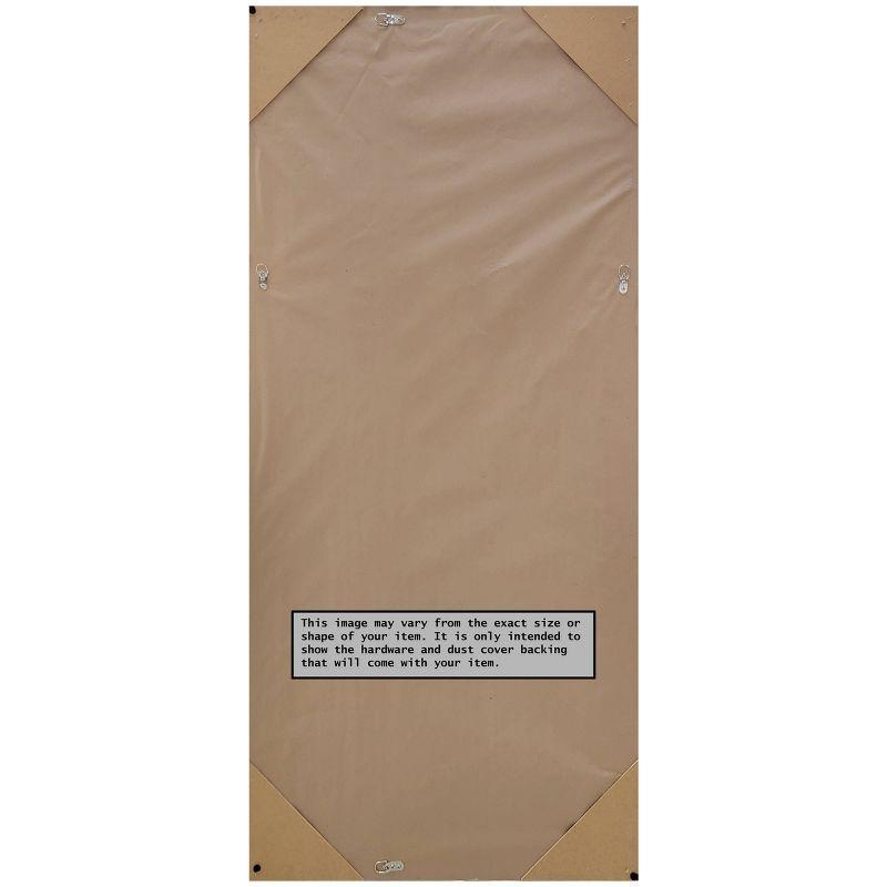 29" x 65" Glam Framed Full Length Floor/Leaner Mirror Linen Gray - Amanti Art: Wall Mount, Polystyrene Frame