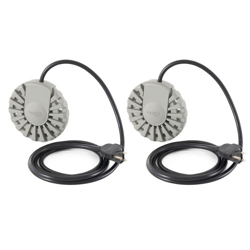 API 500 Watt Gray Metal and Plastic Auto Waterer Deicer (2 Pack)