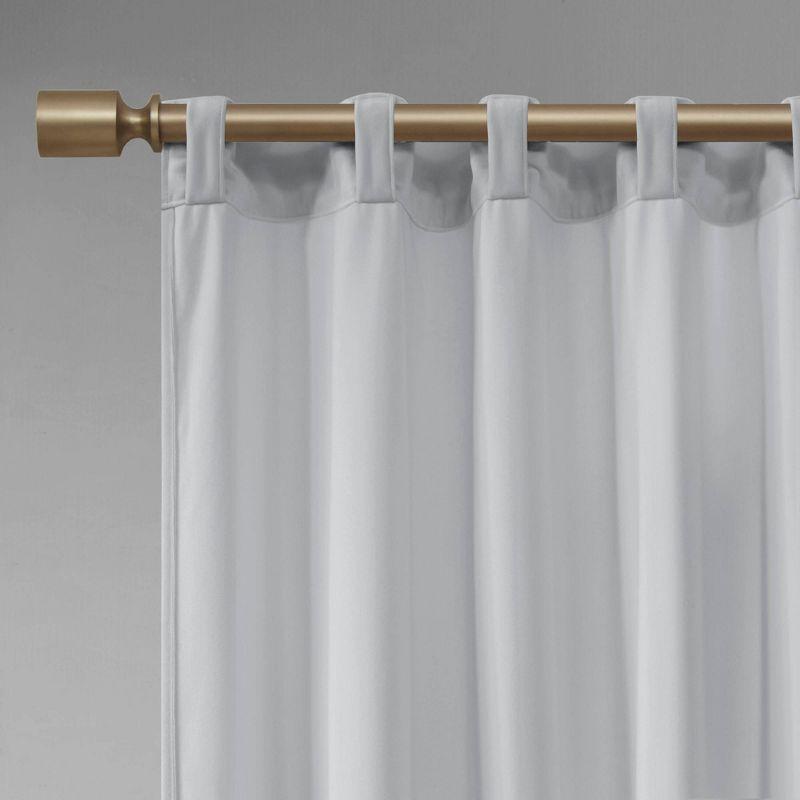 Set of 2 Bryce Poly Velvet Room Darkening Curtain Panels