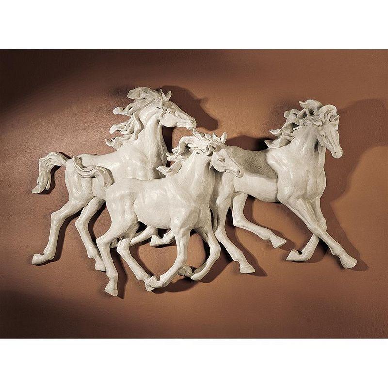 Design Toscano Los Tres Caballos del Castillo Alomar Wall Sculpture