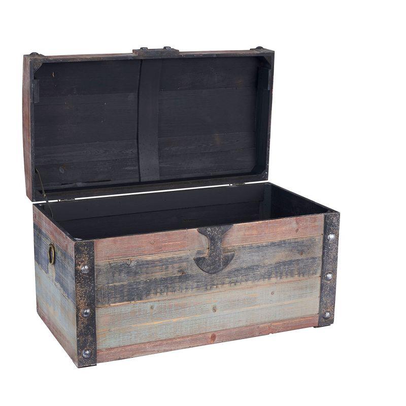 Household Essentials Small Wooden Storage Trunk