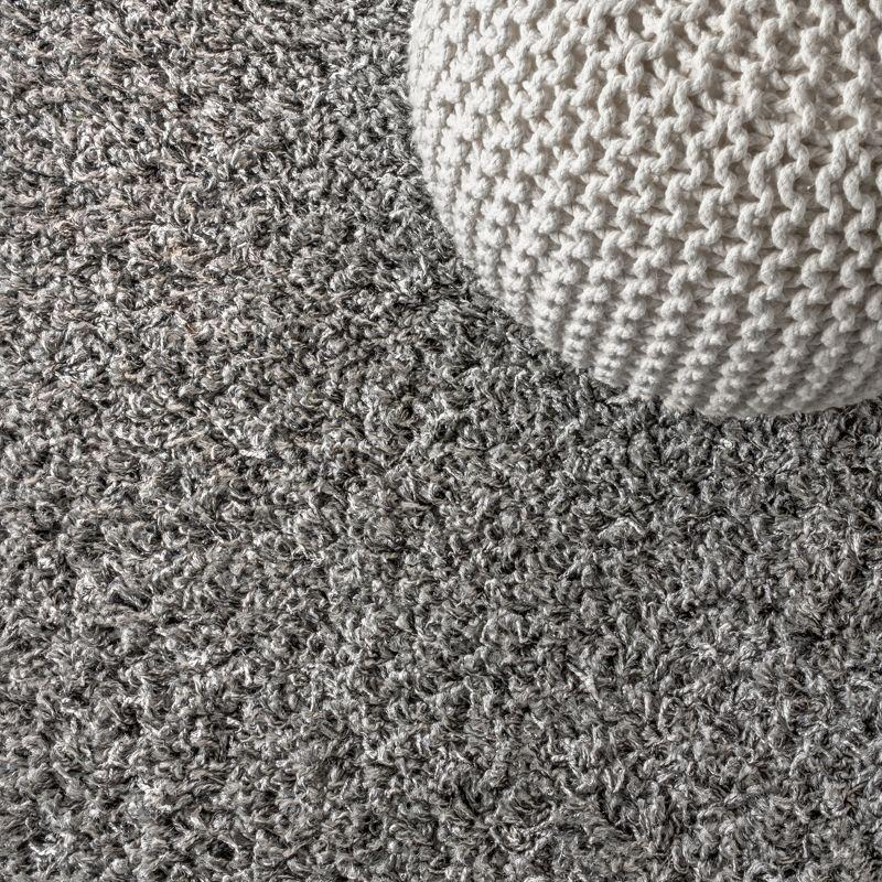3'x5' Mercer Shag Plush Tassel Area Rug, Charcoal - JONATHAN Y