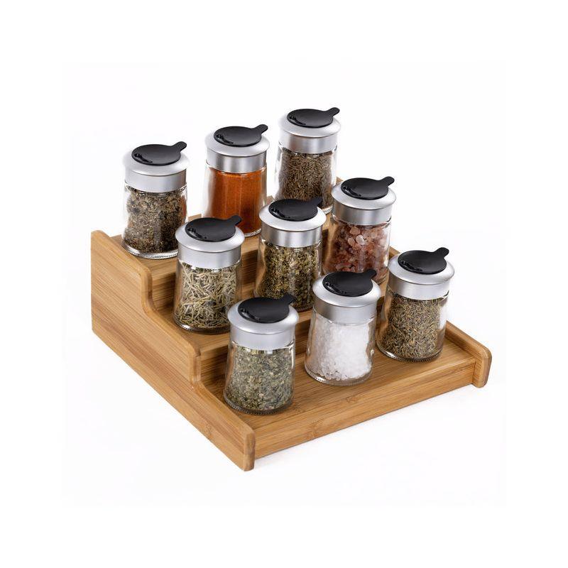 Seville Classics 3-Tier Expandable Bamboo Spice Rack