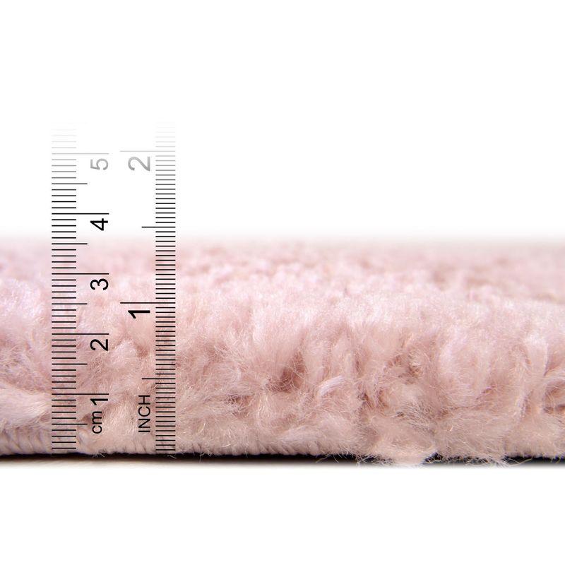 Plush Pink Shag 8' x 10' Synthetic Easy-Care Area Rug