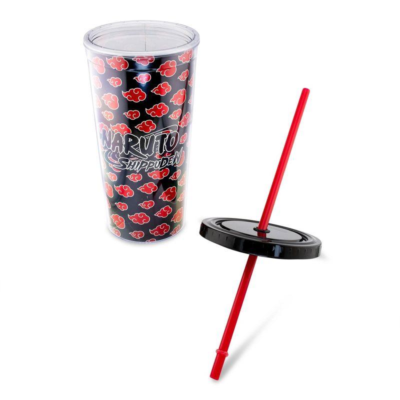 Just Funky Naruto Shippuden Akatsuki 20-Ounce Carnival Cup With Lid and Straw