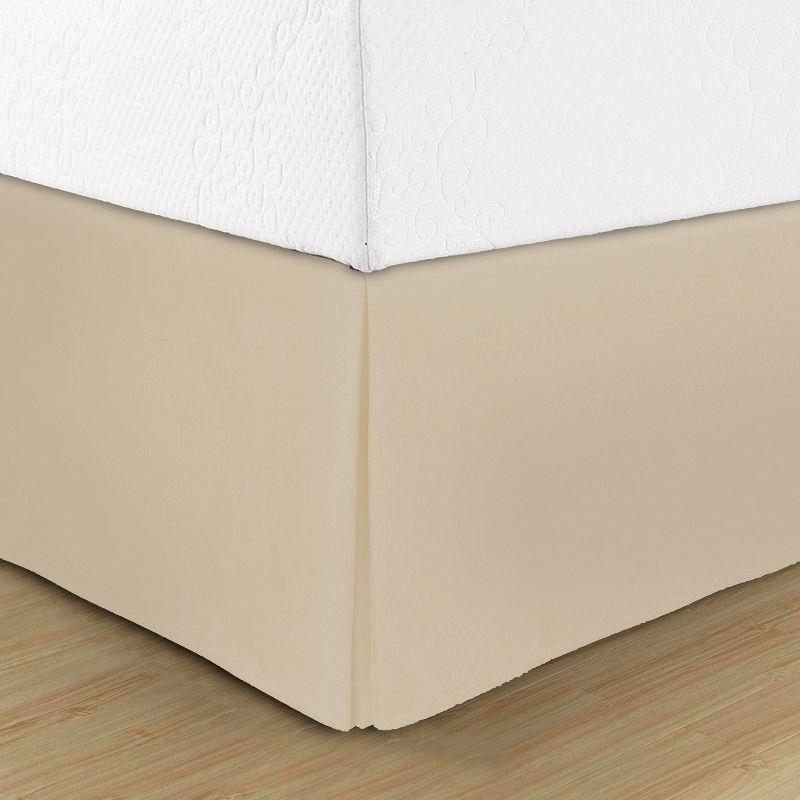 Swift Home | Basics Pleated Microfiber Bed Skirt 14-inch Drop Aqua Twin