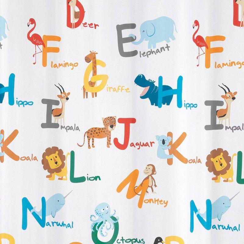 Animal Alphabet Kids' Shower Curtain - Allure Home Creations