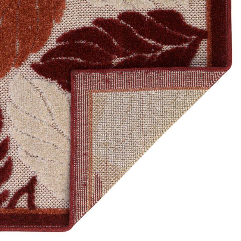 Unique Loom 9' 0 x 12' 2 Terracotta Outdoor Botanical Augusta Area Rug