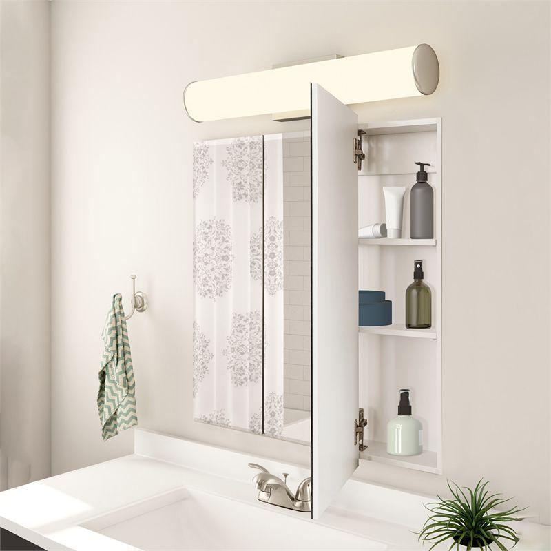 Cyprus 24-Inch Wood Medicine Cabinet Mirror in White