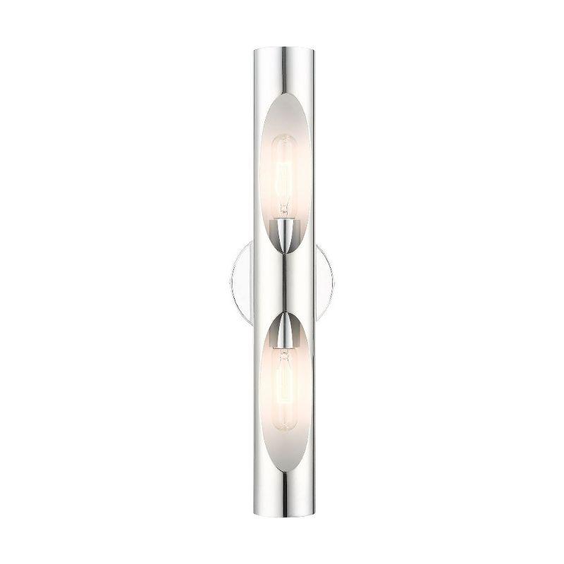 Novato Polished Chrome Dimmable 2-Light ADA Wall Sconce