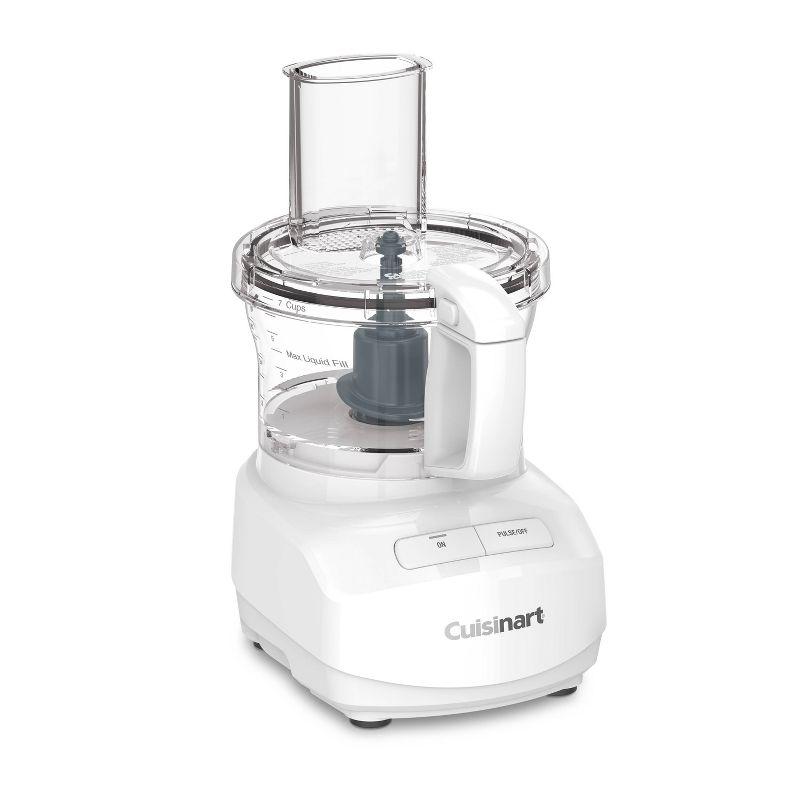 Cuisinart 7 Cups 350W Core Food Processor White FP-7: 3-Year Warranty, Shredder, Chops, Purees, Dishwasher-Safe