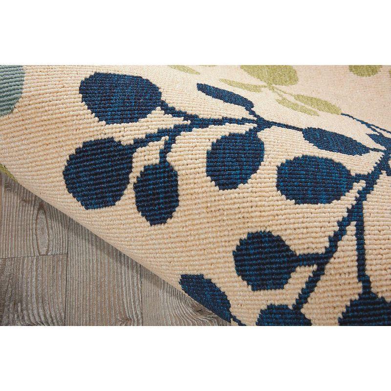 Nourison Caribbean Ivory Indoor/Outdoor Area Rug CRB01 2'3" x 7'6"