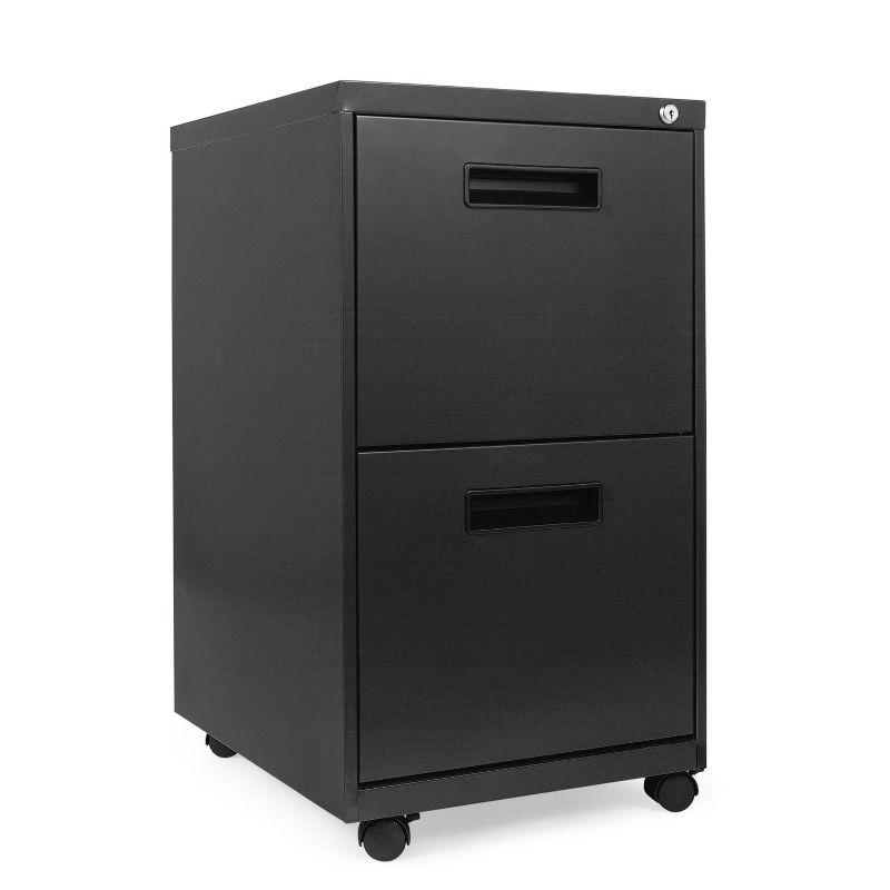 14.96'' Wide 2 -Drawer Mobile Steel File Cabinet