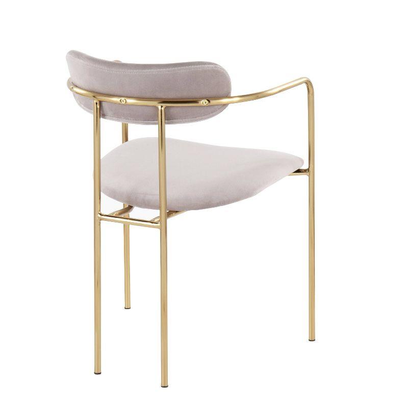 Bellatrix 18'' H Velvet Upholstered Metal Armchair