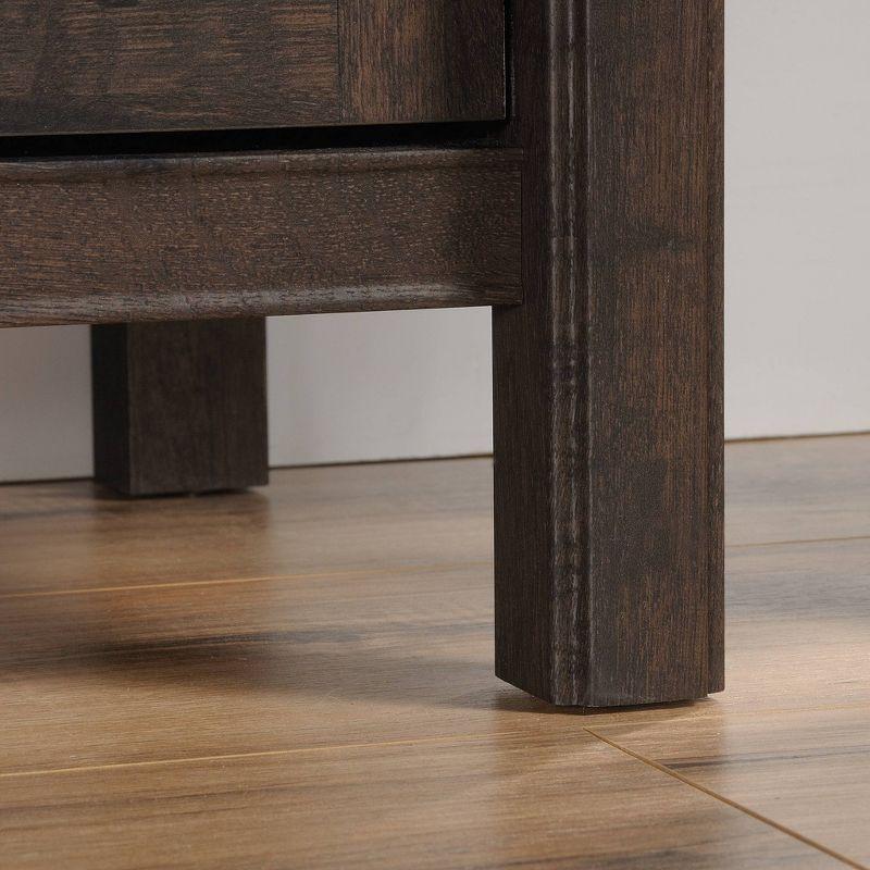 Sauder 30" Costa Library Base Coffee Oak : Farmhouse Style with Adjustable Shelves, Particle Board Construction