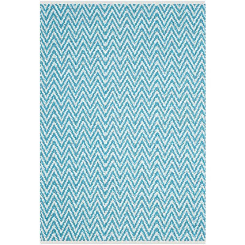 Montauk MTK812 Hand Woven Indoor Area Rug - Turquoise/Ivory - 5'x7' - Safavieh.