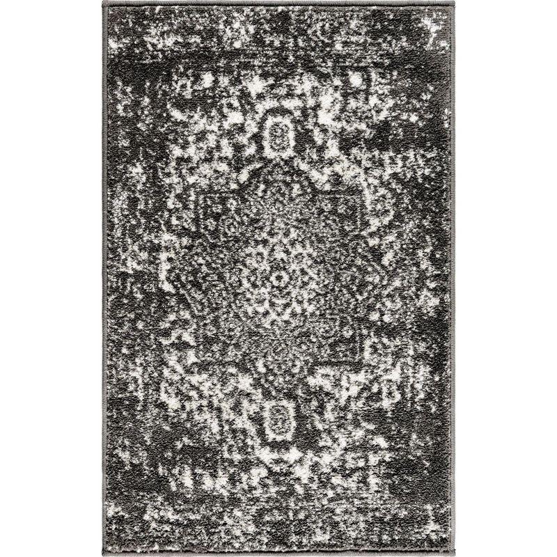 Unique Loom 2' 0 x 3' 1 Dark Gray Richmond Medallion Area Rug