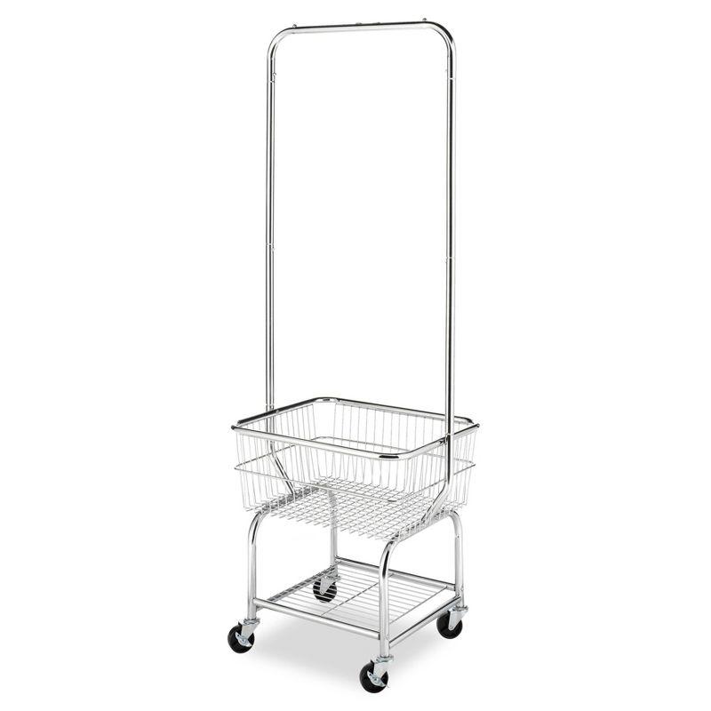 Whitmor Commercial Laundry Butler Silver: Chrome Clothes Drying & Clothing Rack, 100 lb Capacity, 70.3" Height