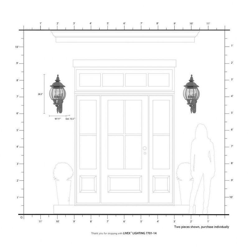 Livex Lighting Frontenac 4 - Light Wall Light in  Textured Black